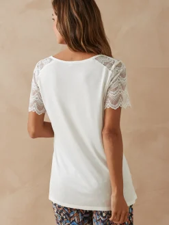 Tee-shirt avec dentelle