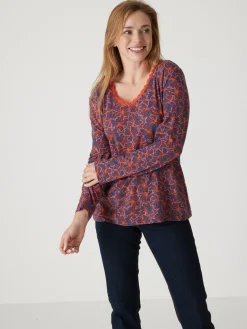 Tee-shirt avec dentelle à l'encolure