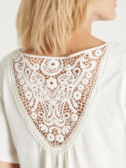 Tee-shirt avec dentelle au dos
