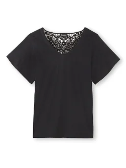 Tee-shirt avec dentelle au dos