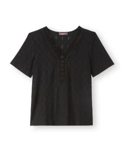 Tee-shirt avec macramé