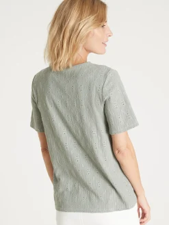 Tee-shirt avec macramé