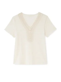 Tee-shirt avec macramé