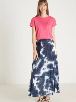 Tee-shirt brodé col rond