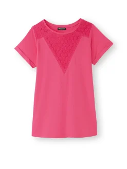 Tee-shirt brodé col rond