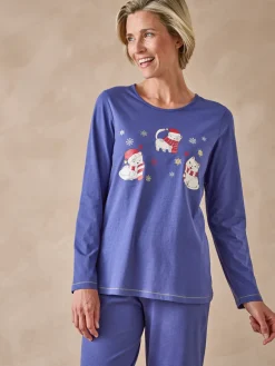 Tee-shirt de pyjama en jersey pur coton