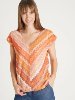 Tee-shirt effet dentelle