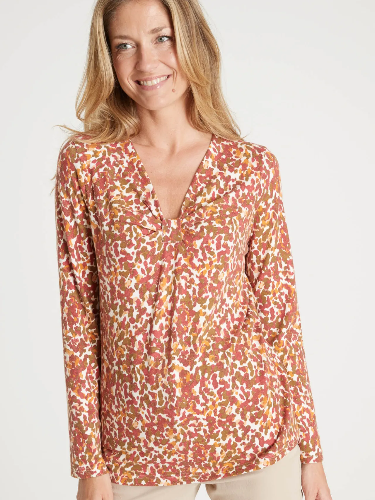 Tee-shirt effet noeud à l'encolure