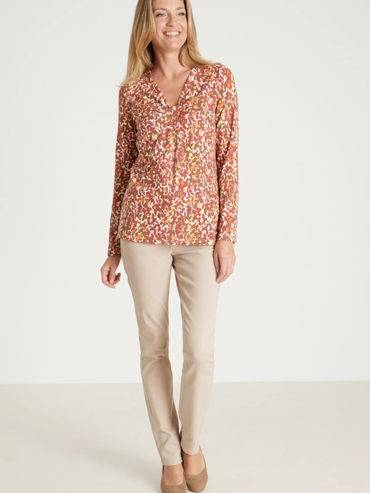 Tee-shirt effet noeud à l'encolure