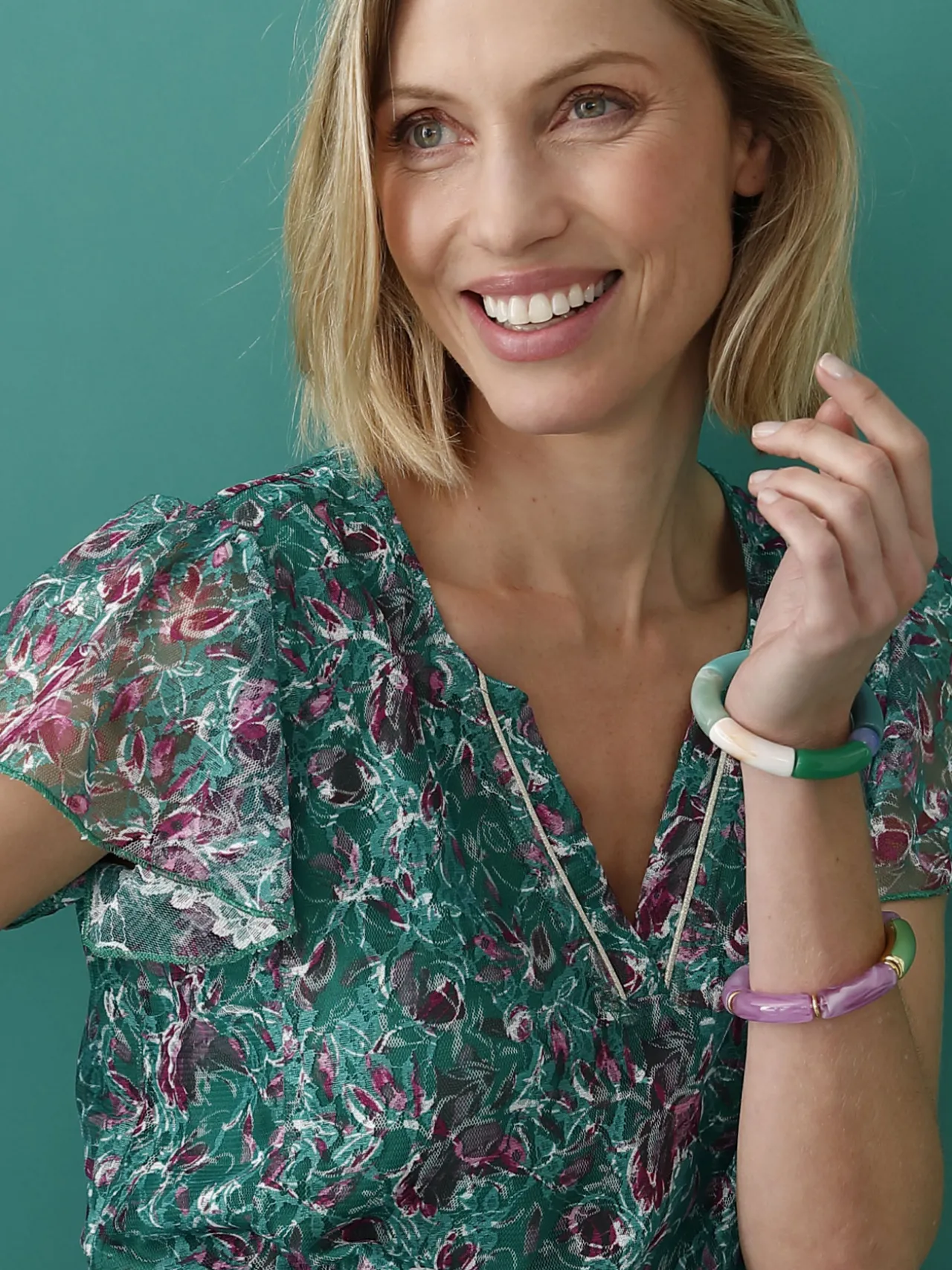 Tee-shirt en maille dentelle