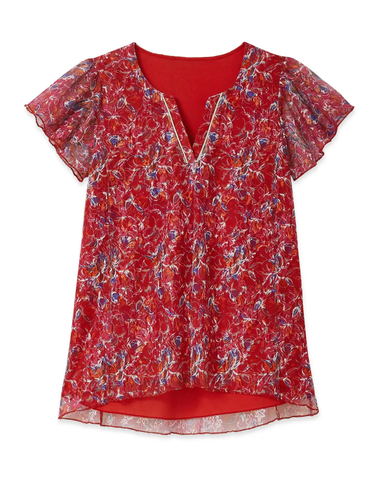 Tee-shirt en maille dentelle