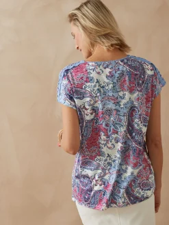 Tee-shirt en maille dévorée