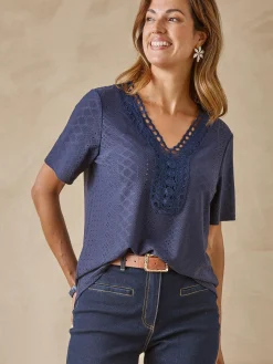 Tee-shirt en maille fantaisie.