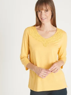 Tee-shirt en maille flammée