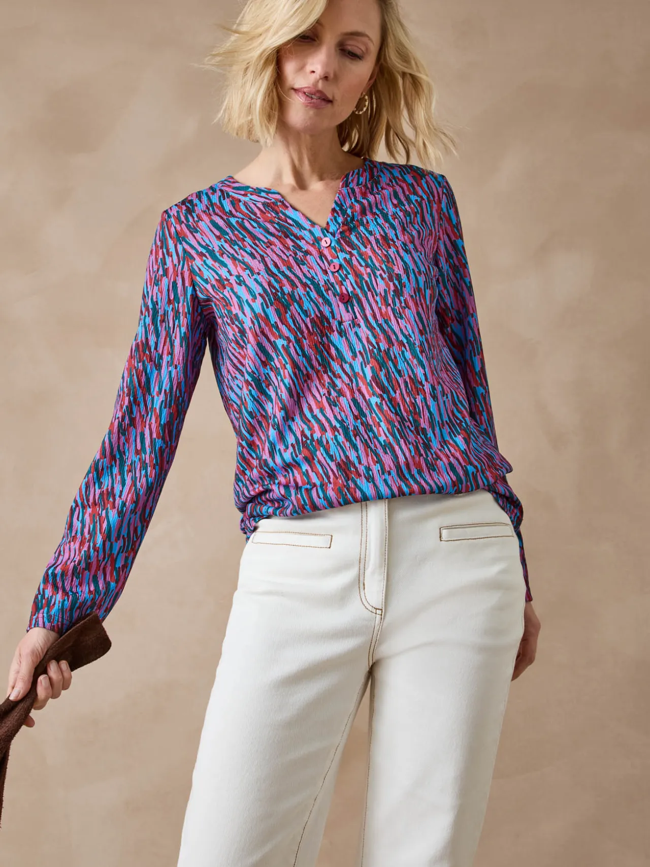 Tee-shirt en maille gaufrée