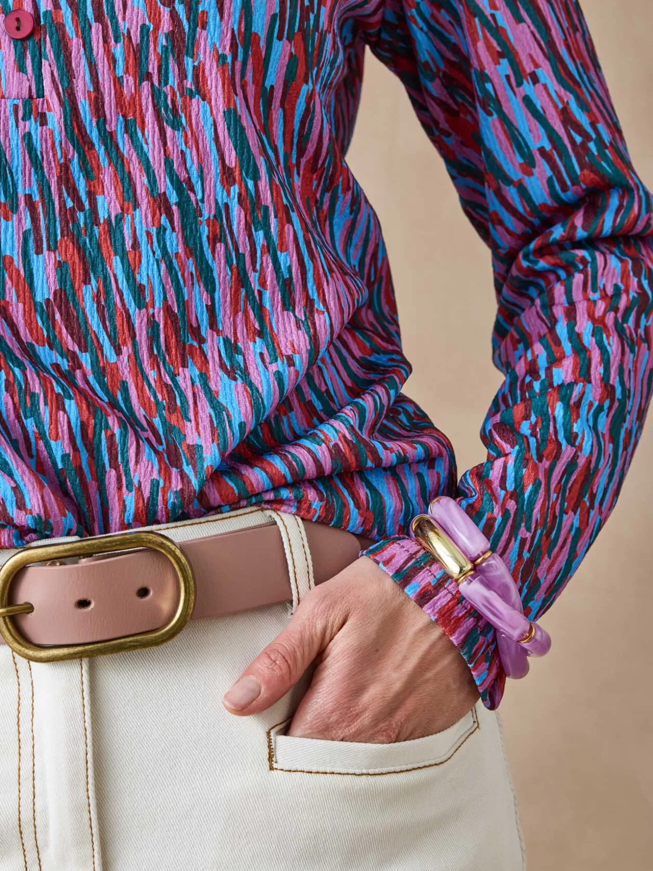 Tee-shirt en maille gaufrée