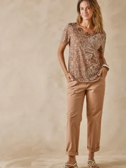 Tee-shirt encolure fantaisie