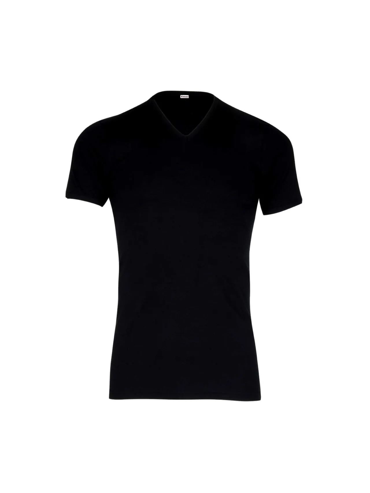 Tee-shirt encolure V, pur coton