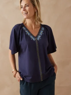 Tee-shirt manches courtes papillon