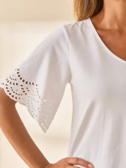 Tee-shirt manches papillon