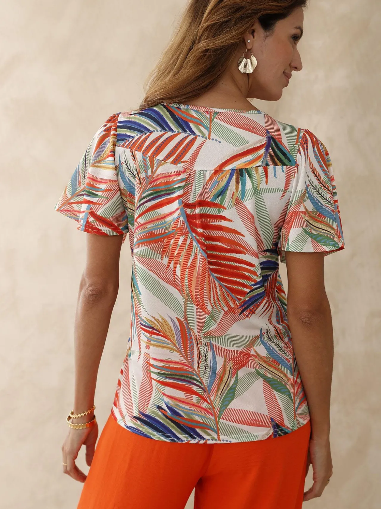 Tee-shirt manches papillon