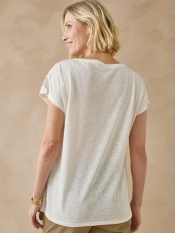 Tee-shirt manches T détails strass