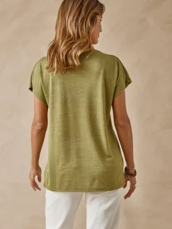 Tee-shirt manches T détails strass