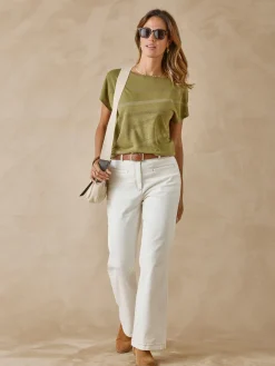 Tee-shirt manches T détails strass