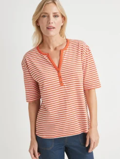 Tee-shirt marinière avec lin