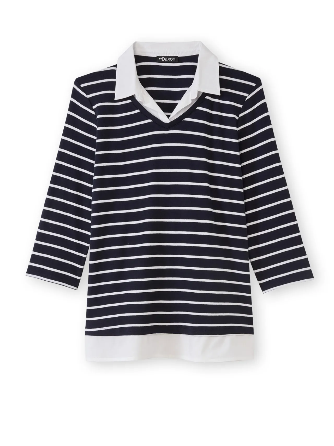 Tee-shirt rayé effet 2 en 1