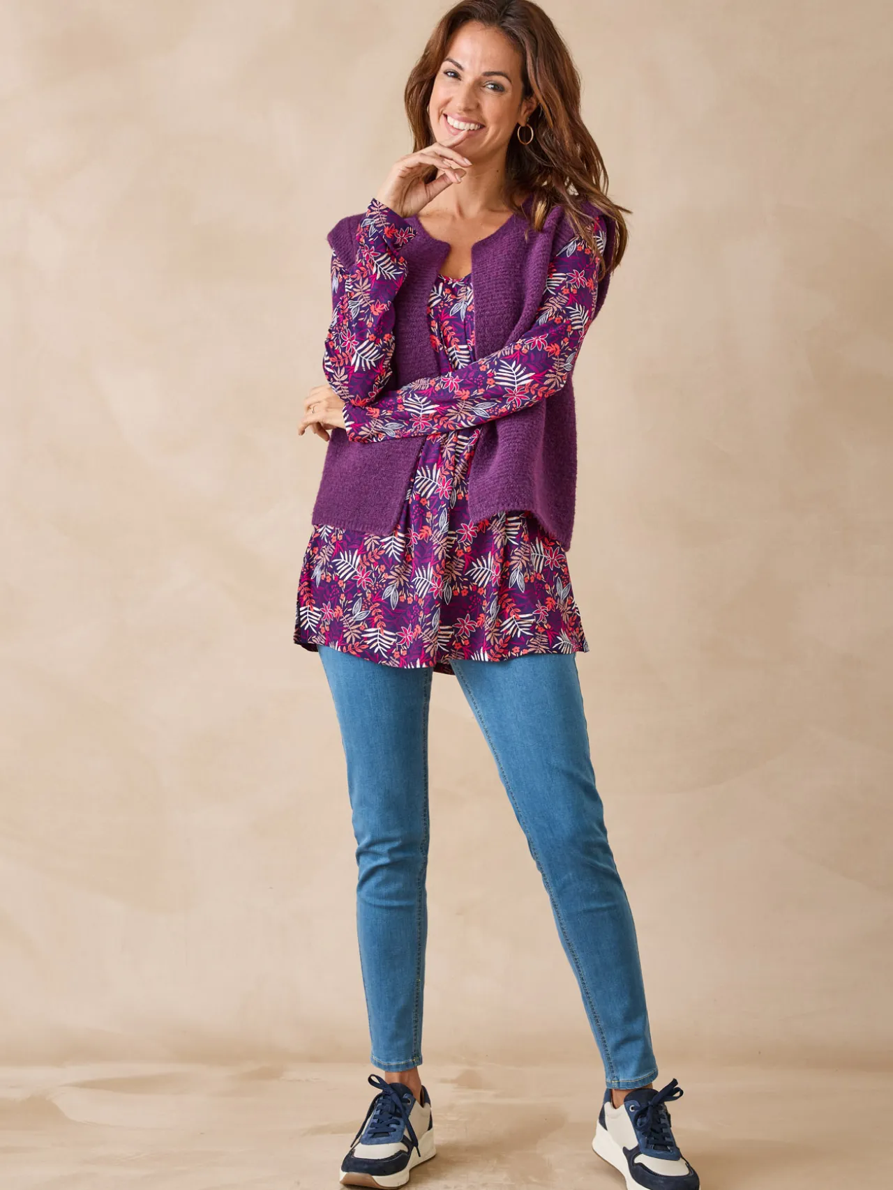 Tee-shirt tunique manches longues