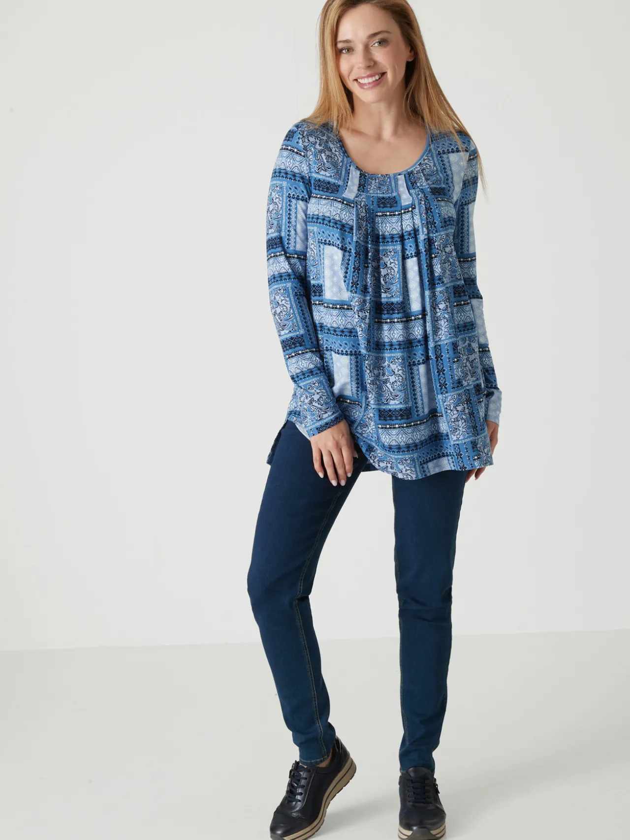 Tee-shirt tunique manches longues