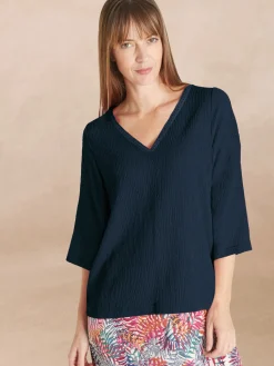 Tee-shirt V galon fantaisie