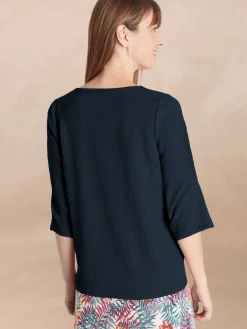 Tee-shirt V galon fantaisie