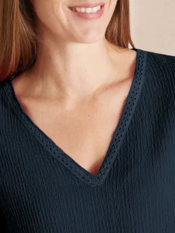 Tee-shirt V galon fantaisie