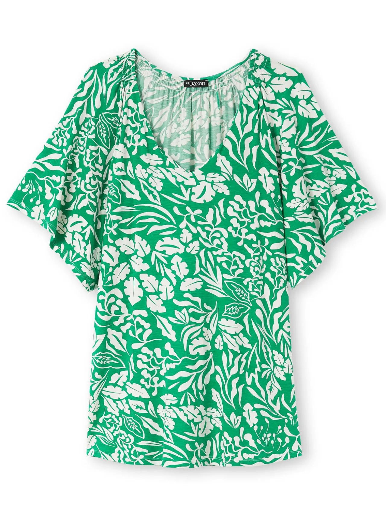 Tee-shirt V smocks au dos