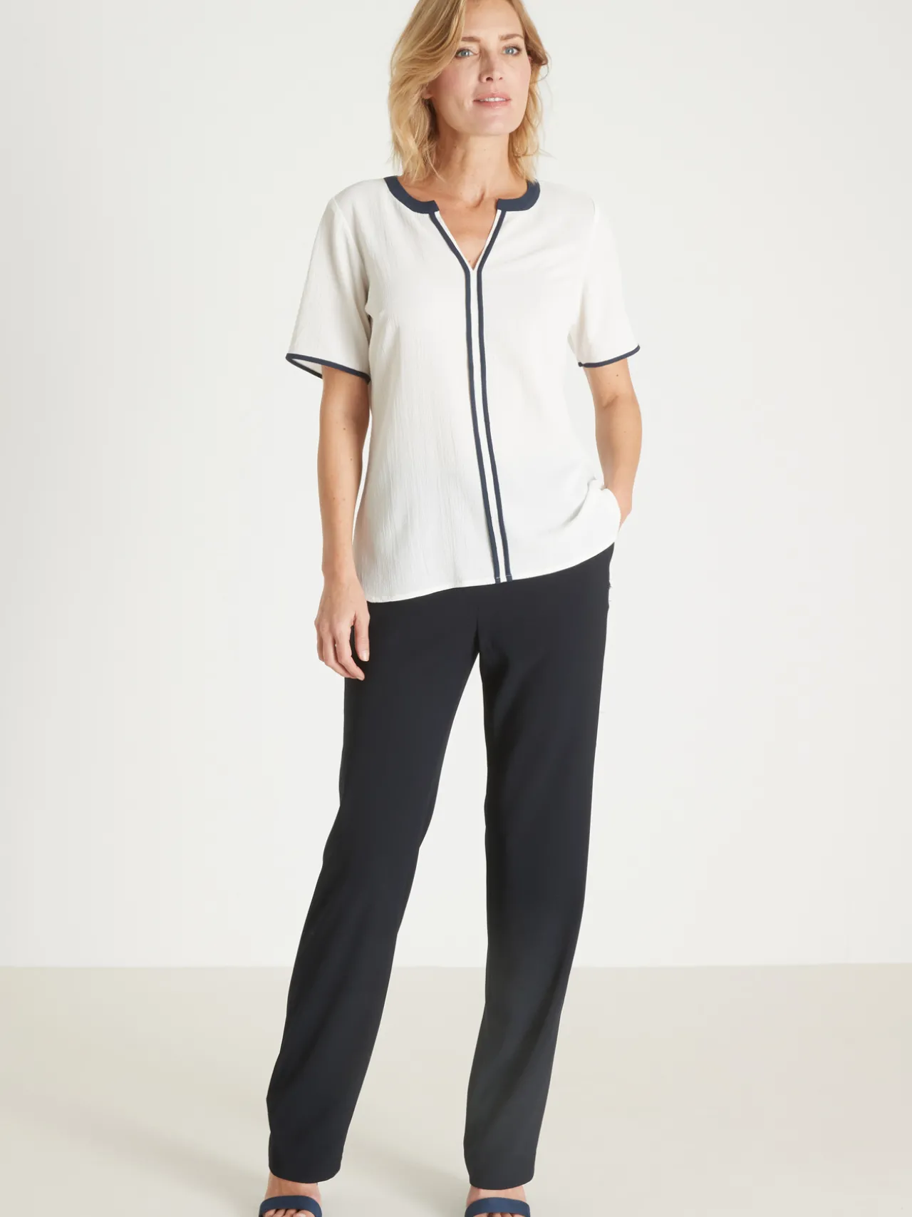 Tunique bicolore manches courtes