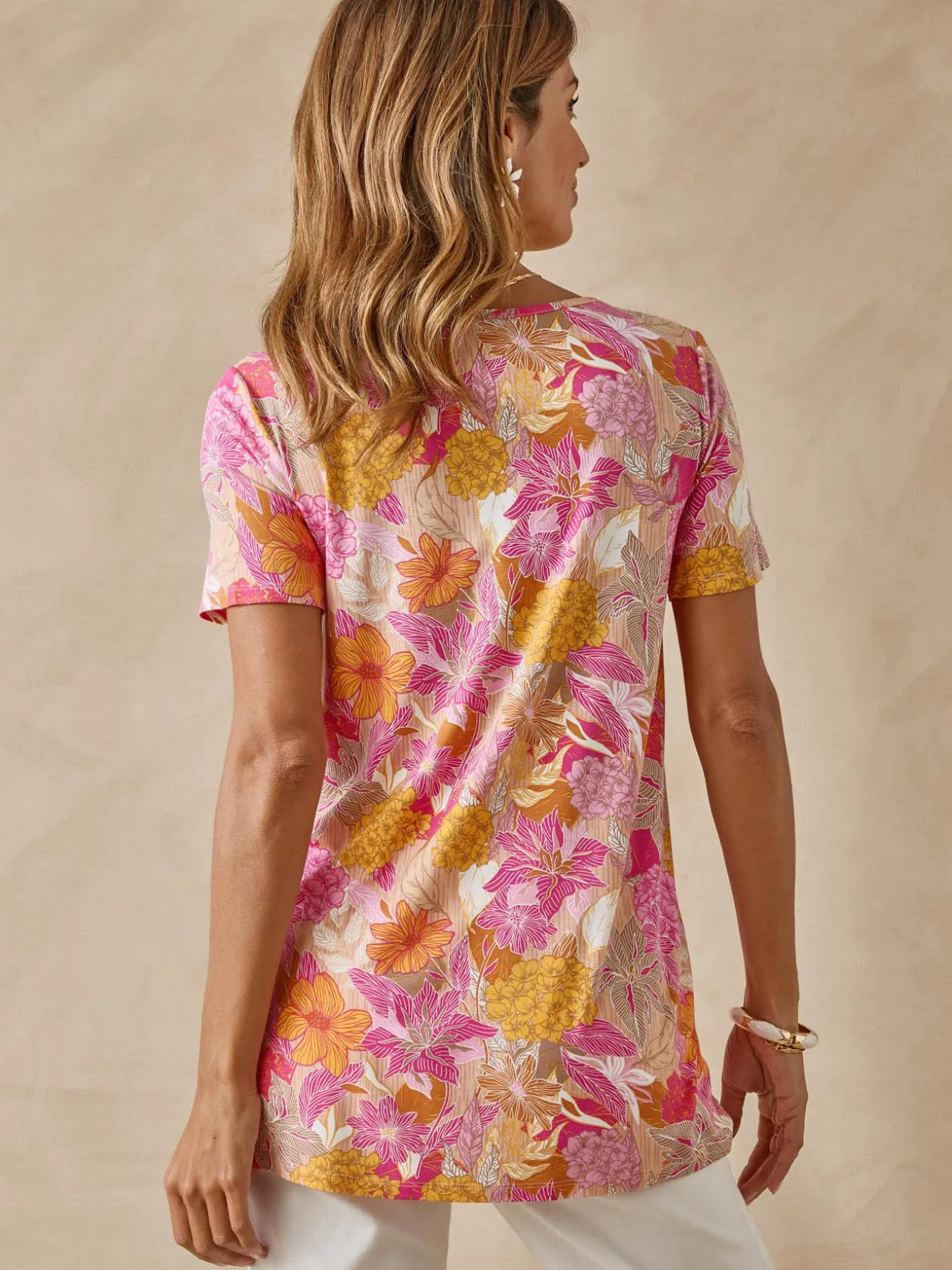 Tunique en maille avec plis d'aisance