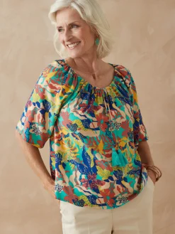 Tunique fluide manches au coude