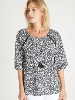 Tunique fluide manches au coude