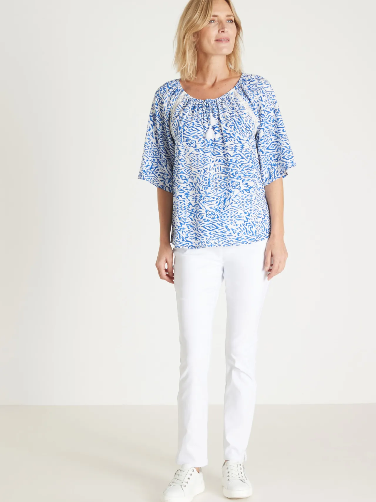 Tunique fluide manches au coude