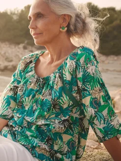 Tunique fluide manches au coude