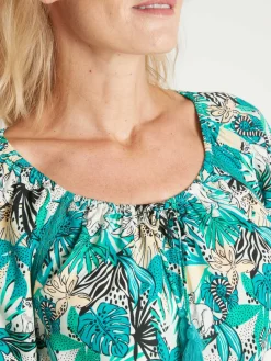 Tunique fluide manches au coude