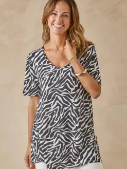 Tunique fluide manches courtes