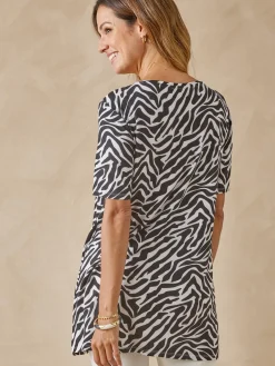 Tunique fluide manches courtes