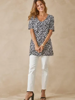 Tunique fluide manches courtes