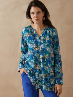 Tunique longue entièrement boutonnée