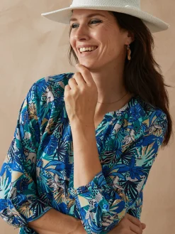 Tunique longue entièrement boutonnée