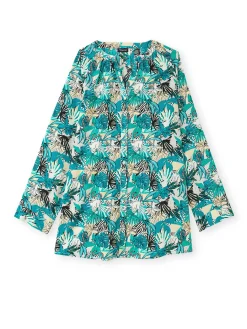 Tunique longue entièrement boutonnée