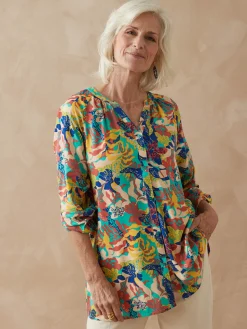 Tunique longue entièrement boutonnée